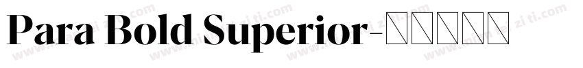 Para Bold Superior字体转换